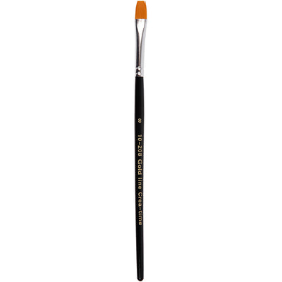 Pennelli della linea Gold di Creativ Company, misura 8, l: 18,5 cm, l: 8 mm, piatti, 12 pezzi 1 scatola