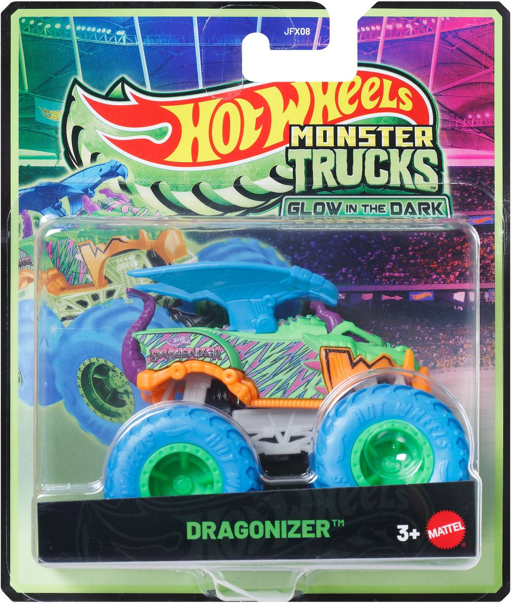 Il monster truck Hot Wheels si illumina al buio jfx08