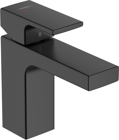 Forma de barniz Hansgrohe - grifo monomando para lavabo - funcionamiento con una sola palanca - con desagüe automático - tamaño 100 mm - negro mate