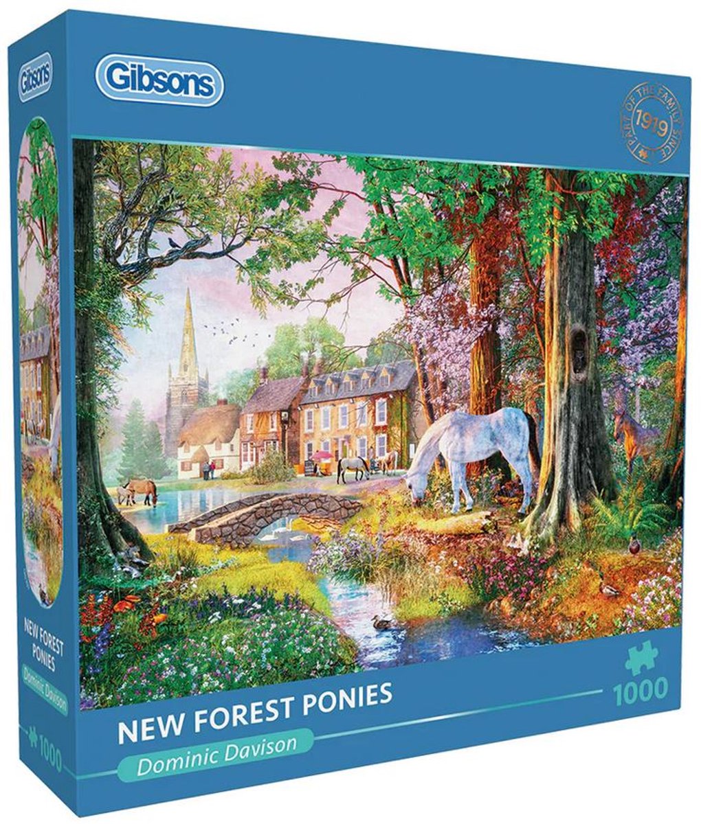 Gibsons - new forest pony (di dominic davison) - 1000 pezzi 68×49 cm (l×a) - puzzle per adulti