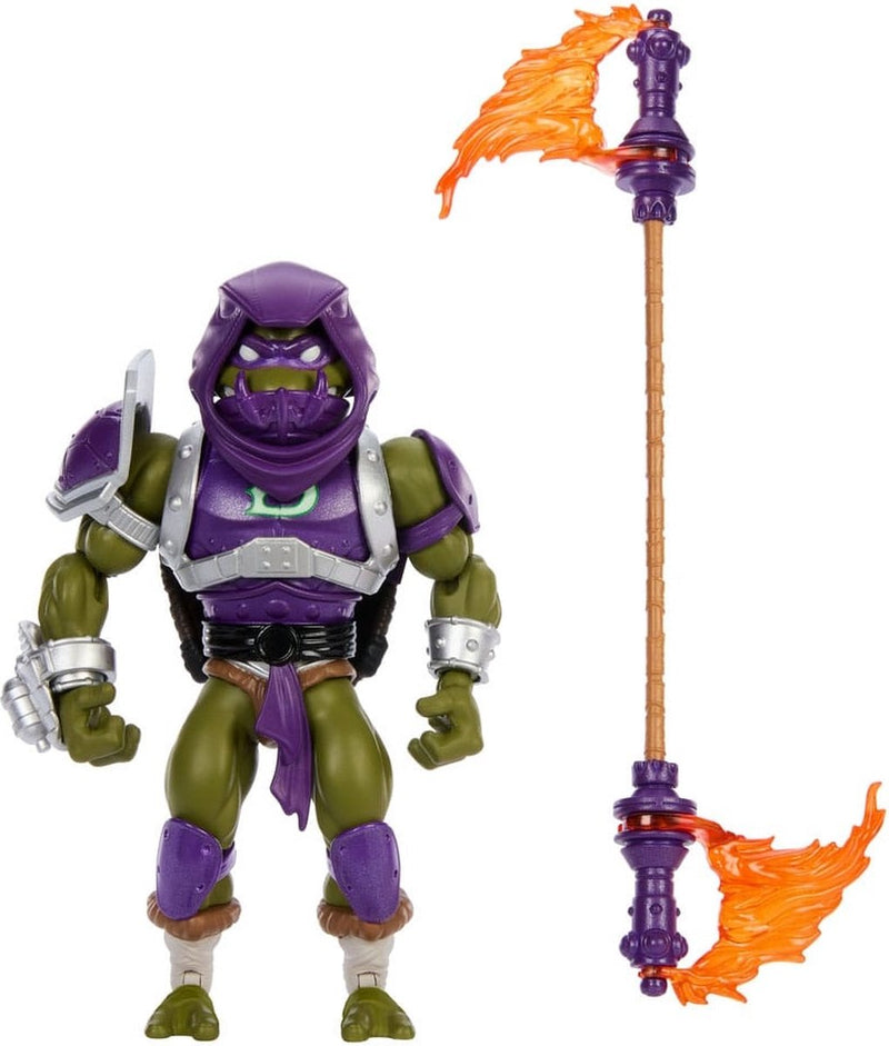 Mattel motu x tmnt: tartarughe di greyskull action figure donello action figure 14 cm