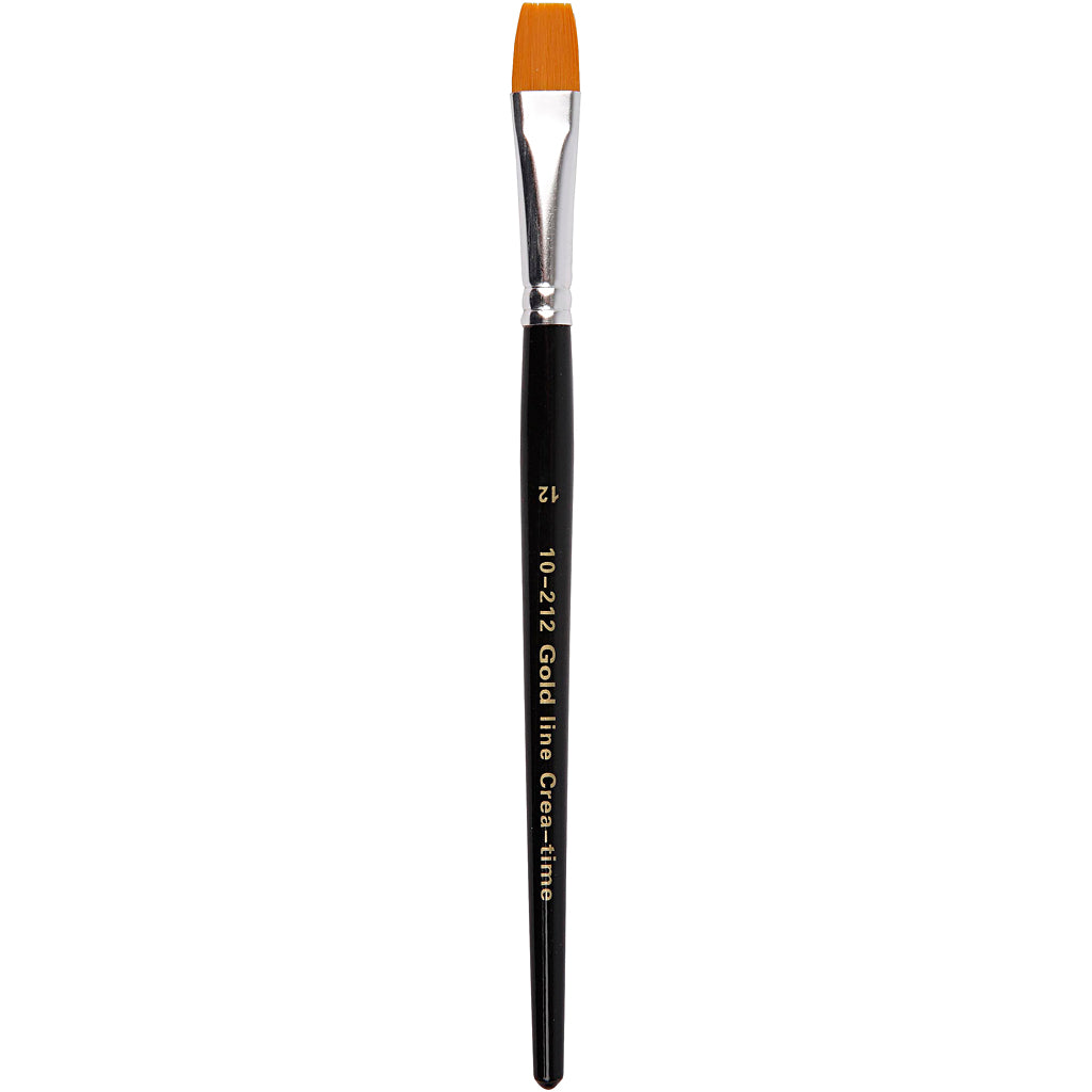 Pinceles Creativ Company Gold Line, tamaño 11, largo: 19 cm, ancho: 9 mm, plano, 6 piezas 1 caja