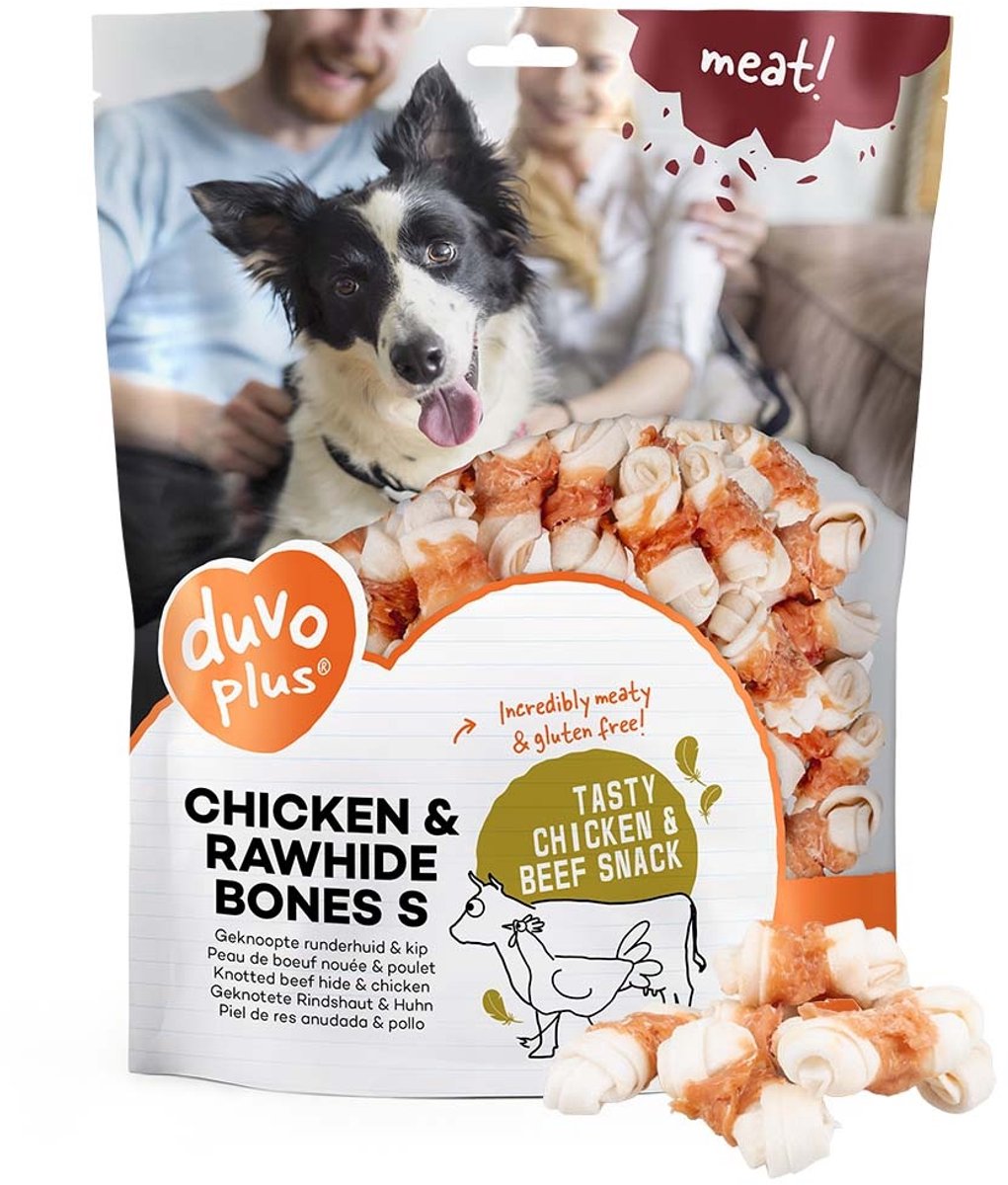 Duvo più carne! snack cosce di pollo in pelle grezza per cani l-1kg