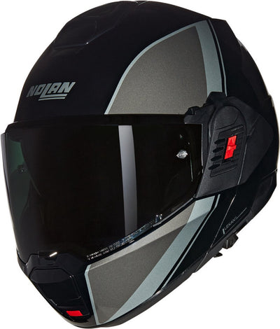 Casco Nolan n120-1 verniciatura special 341 nero grigio argento lucido system - taglia xs - casco