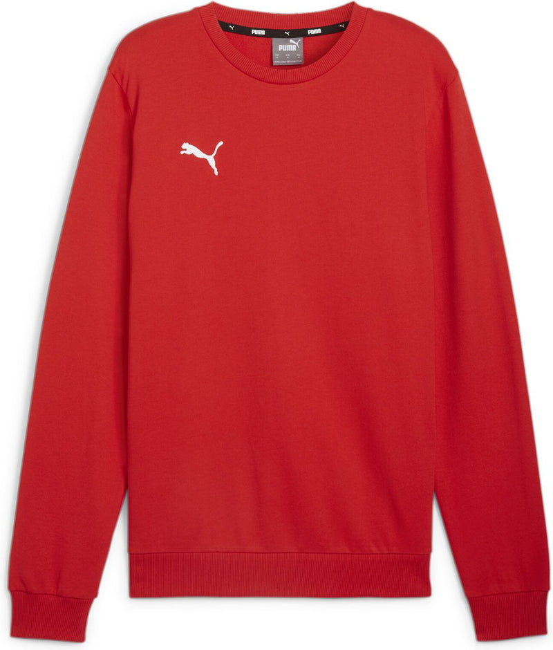 Puma teamgoal casuals sudadera deportiva con cuello redondo para hombre - rojo-blanco