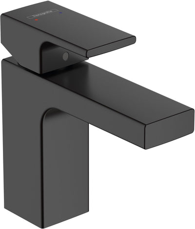 Forma de barniz Hansgrohe - grifo monomando para lavabo - funcionamiento con una sola palanca - sin desagüe - tamaño 100 mm - negro mate