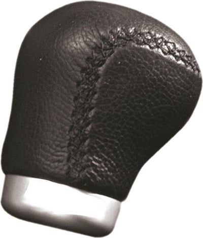Carpoint gear knob - black leather chrome - for cars without reversing lock - 3 different filler bushes - small Allen screws and an Allen key
