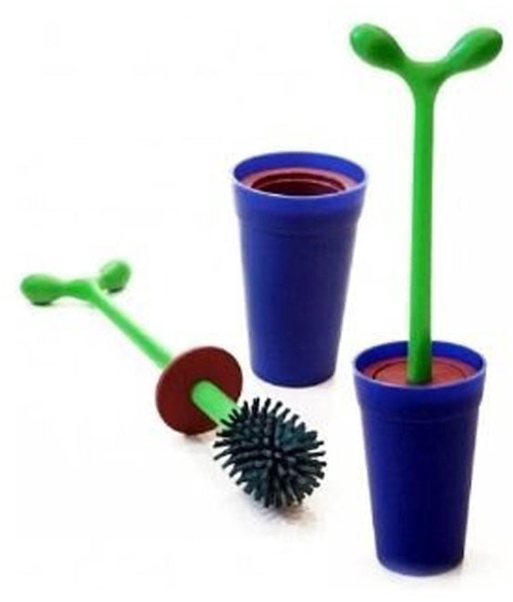 Alessi merdolino toiletborstel - kunststof - blauw groen