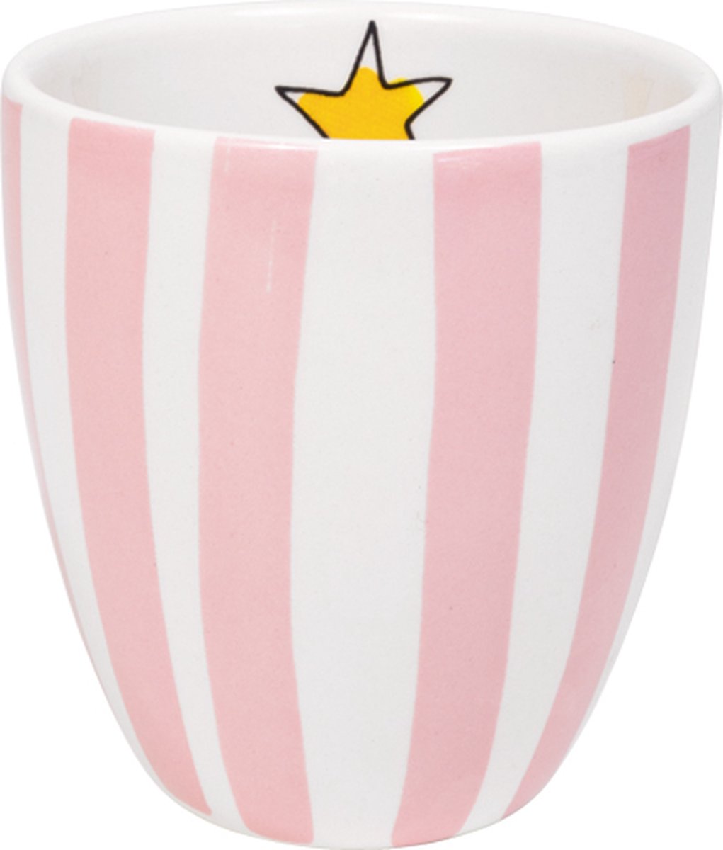 Blond Amsterdam, just catching up, mini taza con raya rosa sin oreja, 0,2 l