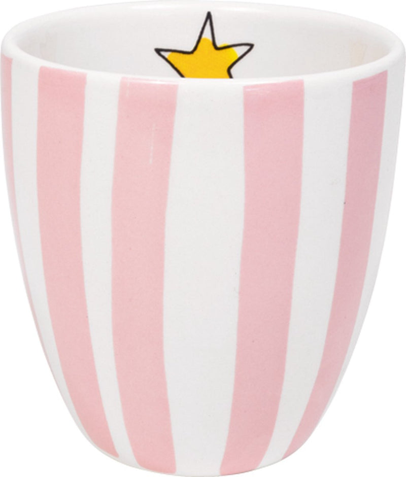 Blond Amsterdam, just catching up, mini taza con raya rosa sin oreja, 0,2 l