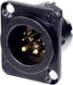 Neutrik nc10md-lx-b-con conector xlr con brida, contactos rectos número de pines: 10 negro 1 pieza(s)