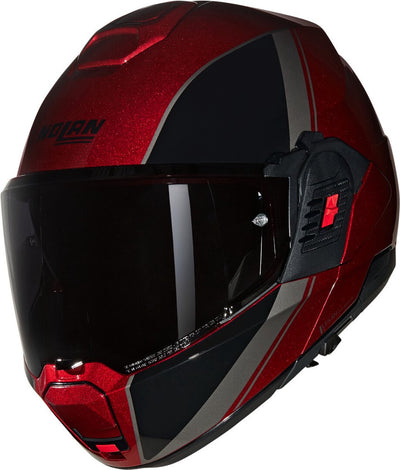 Casco Nolan n120-1 verniciatura special 344 visceral rosso nero lucido system - taglia xs - casco