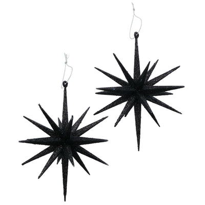 Boltze ciondolo home deco stella h15 cm nero 2 pezzi