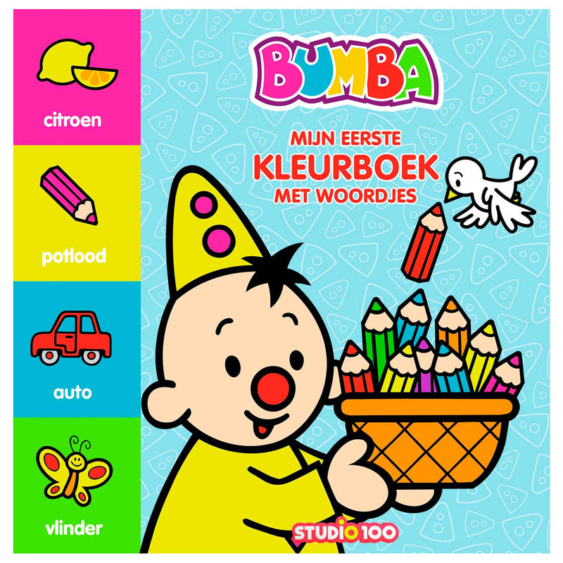 Libro para colorear de Bumba con palabras