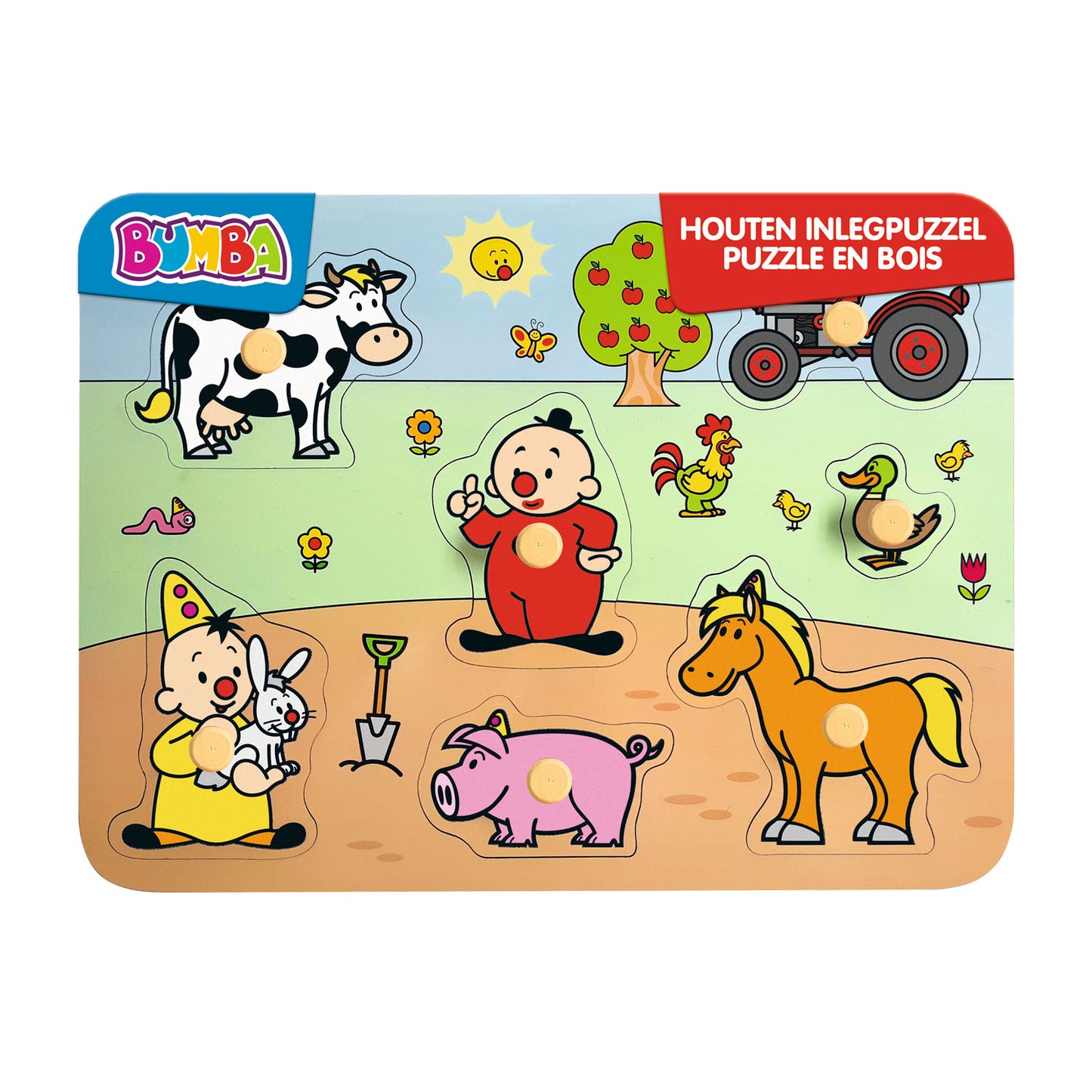 Studio 100 Shapes puzzle Farm junior wood 7 pezzi