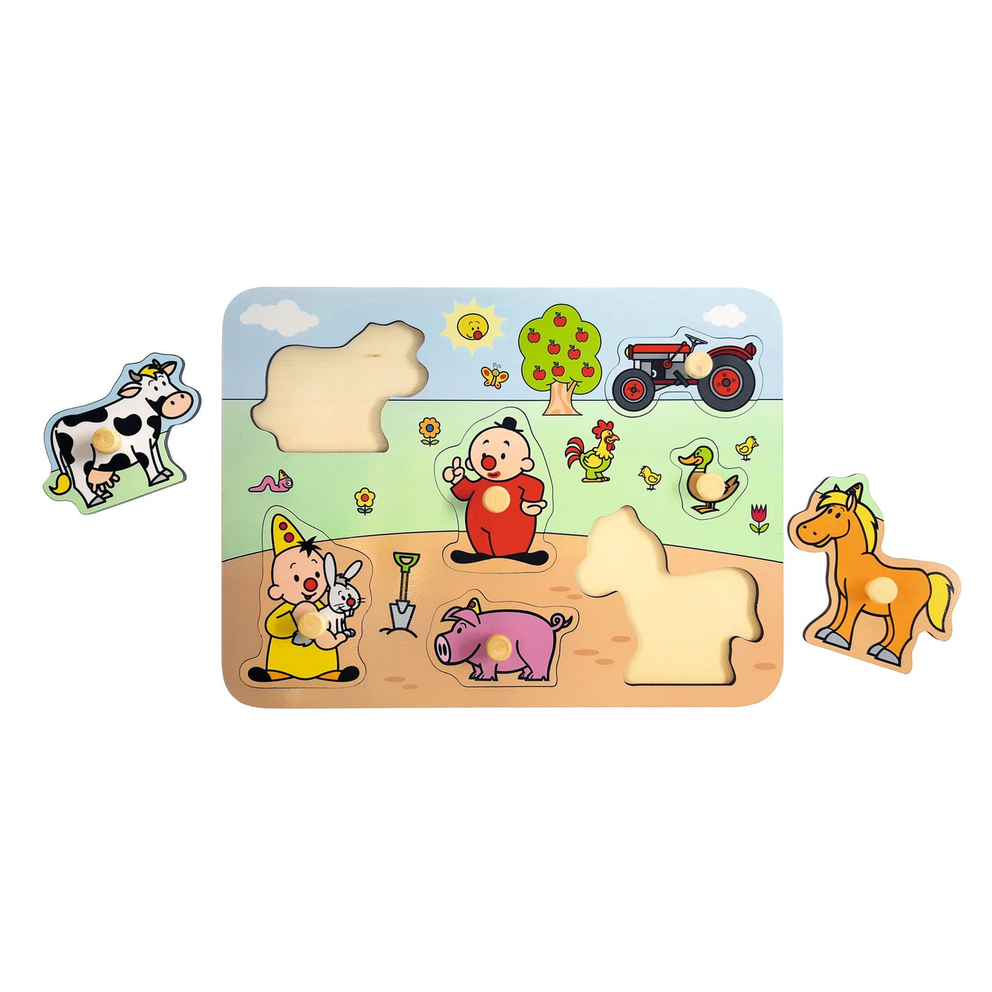 Studio 100 Formas puzzle Granja junior madera 7 piezas