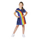 Abito k3 vestito arcobaleno blu, 9-11 anni