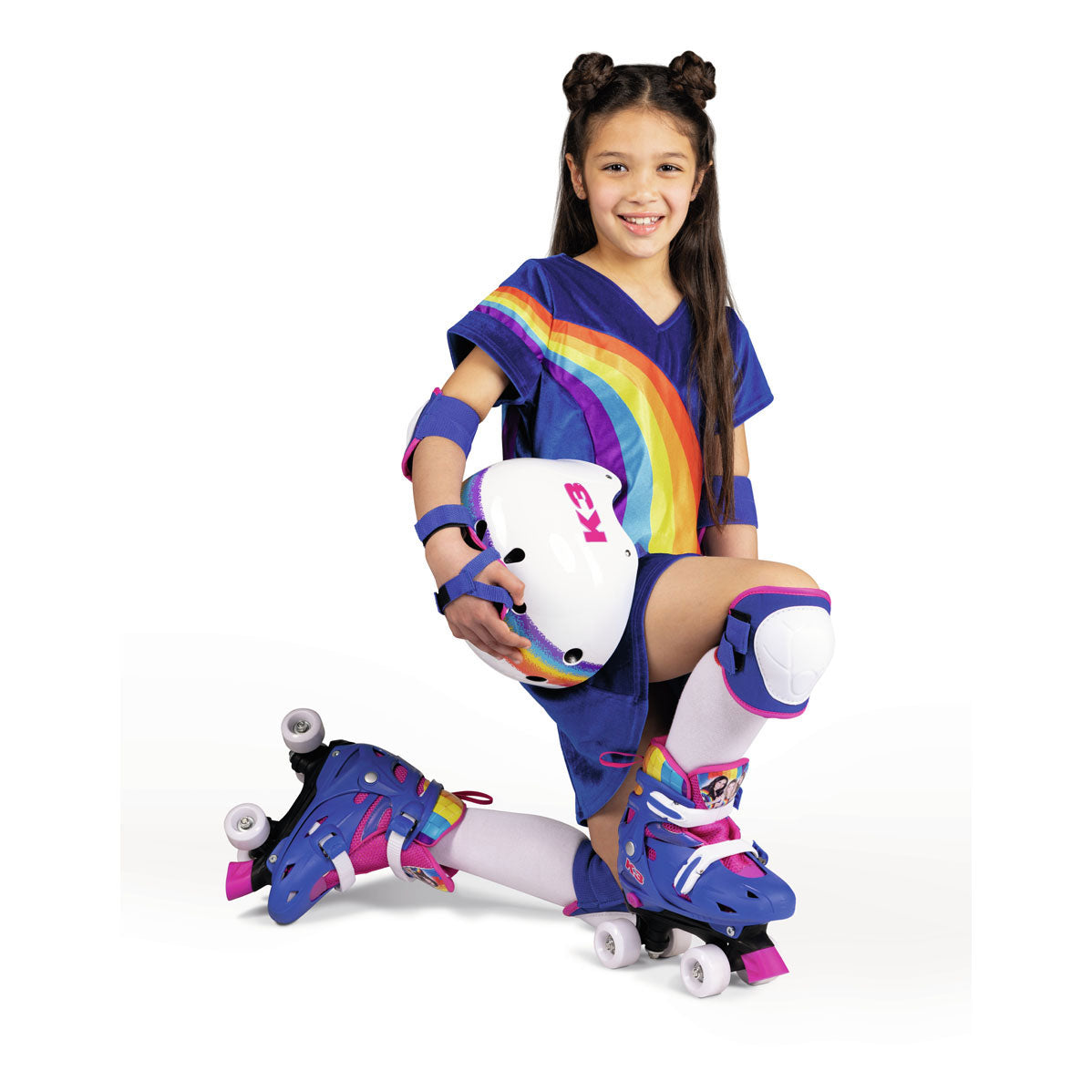 K3 rolschaatsen regenboog, maat 34-37
