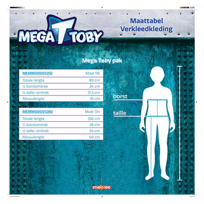 Studio 100 Mega Mindy Dress Up Suit Toby, 3-5 años