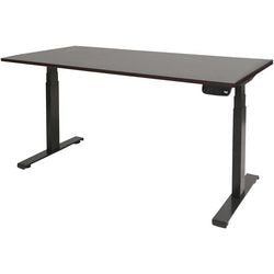 Schaffenburg sit-stand desk dextro plus logan oak, black 1800 x 900 mm