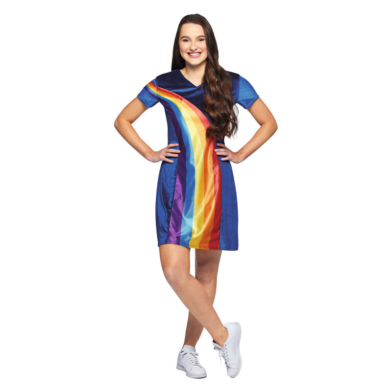 Disfraz Studio 100 k3 - azul arcoíris - talla adulto 38-40