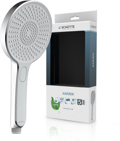 Doccetta Schütte karibik - soffione tondo - cromo grigio chiaro