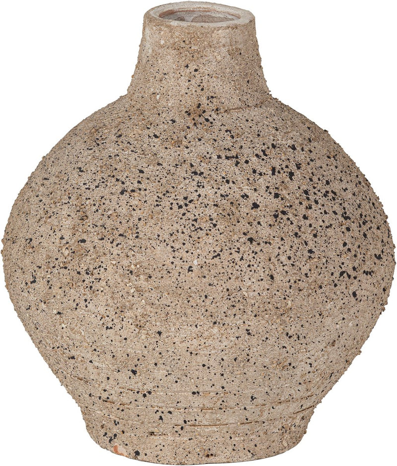Jarrón decorativo de madera - arcilla - arena - 25x22x22