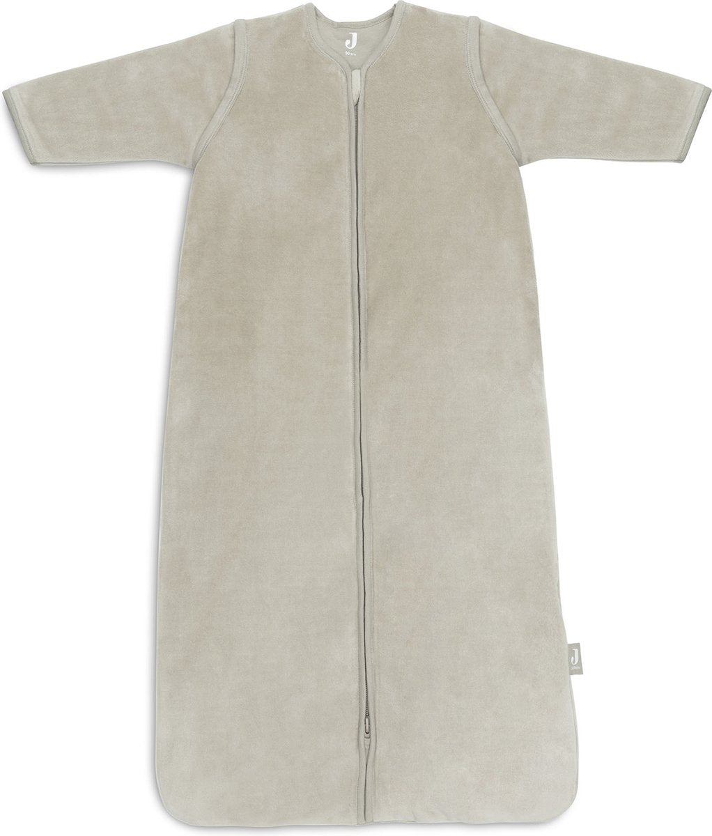 Saco de dormir para bebé Jollein de invierno con manga desmontable - terciopelo de 90 cm - verde oliva - saco de dormir de invierno
