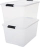Iris topbox opbergbox - 45l - kunststof - transparant - set van 2