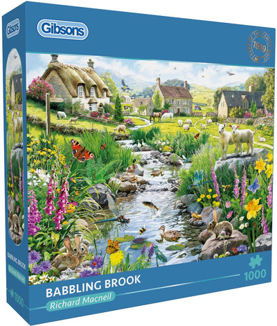 Gibsons - babbling brook - richard macneil - 1000 pieces - 68×49cm - jigsaw puzzle for adults