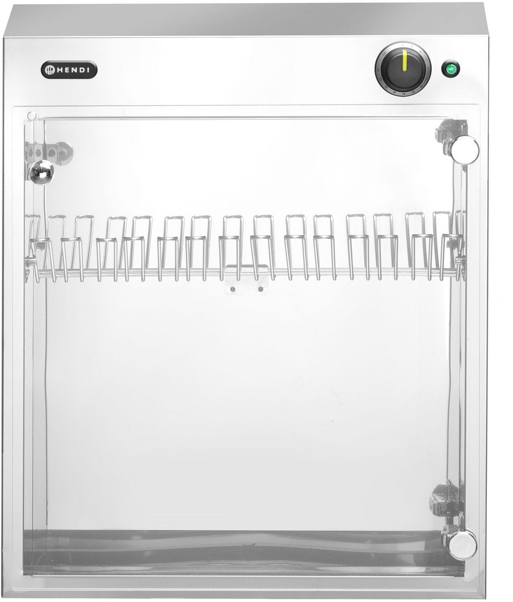 Hendi uv sterilisator – roestvast staal – capaciteit 14 messen – ingebouwde timer – 510x160x625 mm