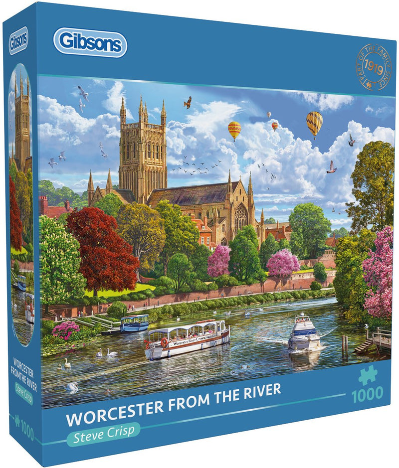 Gibsons - Worcester from the River - Steve Crisp - 1000 pezzi - 68×49 cm - puzzle per adulti