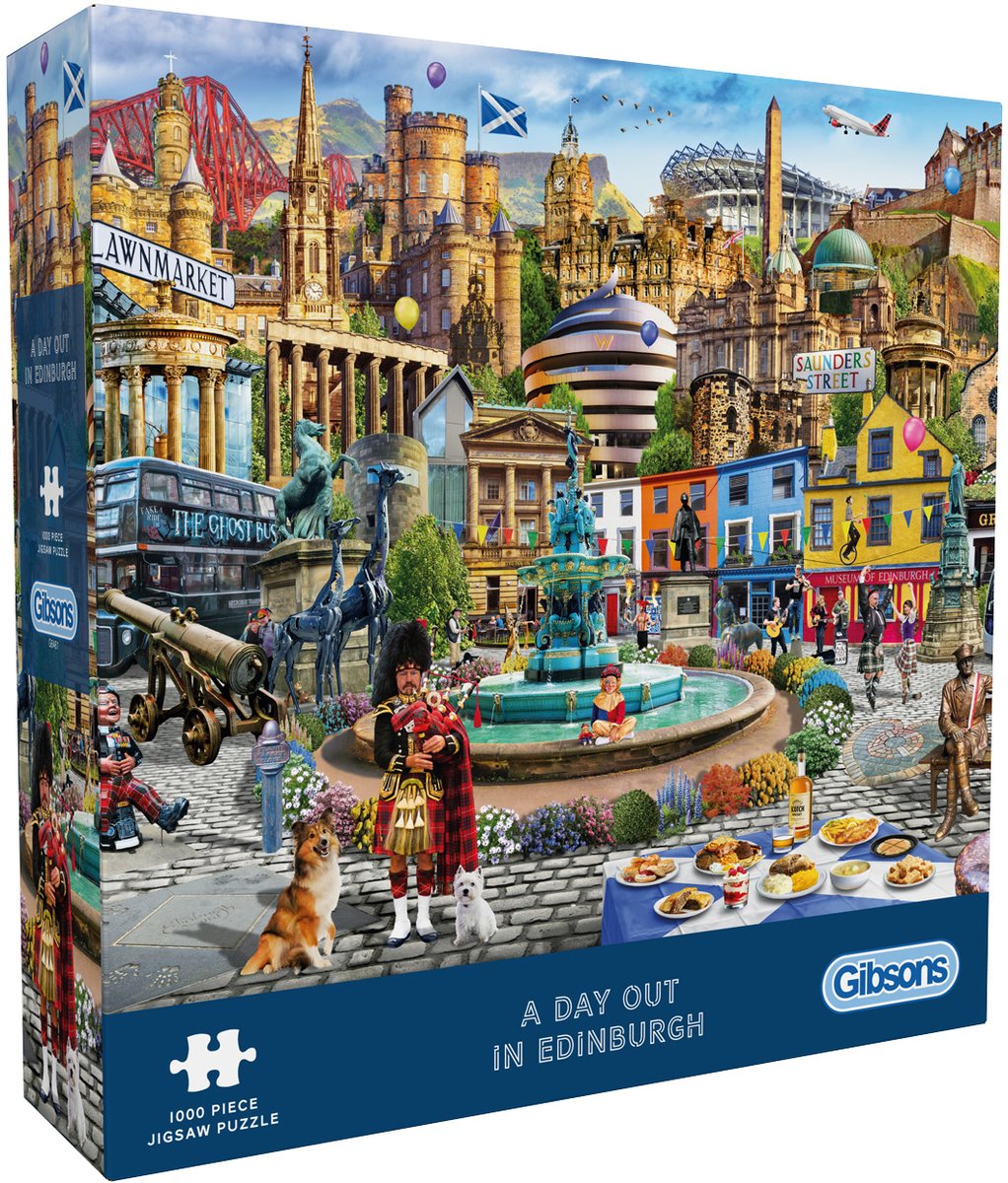 Gibsons puzzle Edinburgh 1000 pieces - iconic city puzzle.