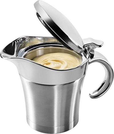 Piattino termico Westmark con coperchio, salsiera, capacità: 0,5 l, plastica in acciaio inossidabile, argento, 62242260