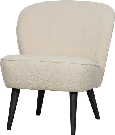 Poltrona Sara in legno - boucle - crema - 71x59x70