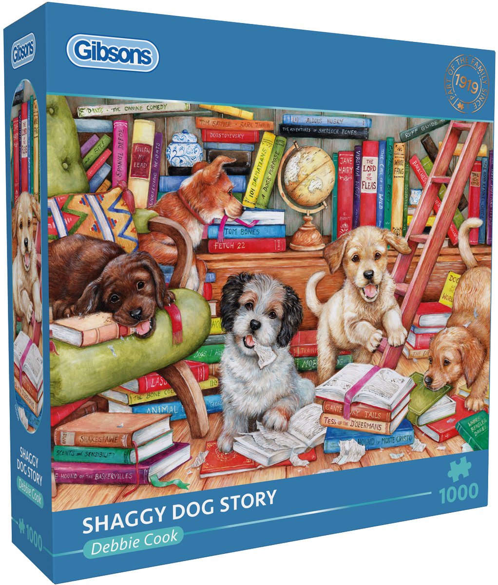 Gibsons - nonsensical dog story (shaggy dog story) - debbie cook - 1000 pieces - 68×49cm - jigsaw puzzle for adults