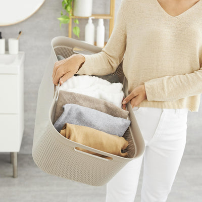 Rotho Flexible laundry basket Brisen 41 L Cappuccino