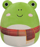 Squishmallows wendy rana verde con bufanda a cuadros peluche 30cm