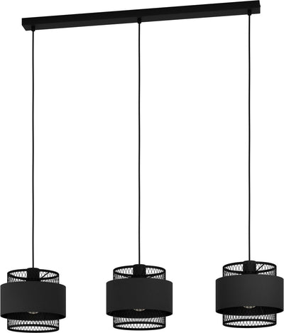 Lampada a sospensione Eglo Bazely - e27 - 99 cm - industriale - nera