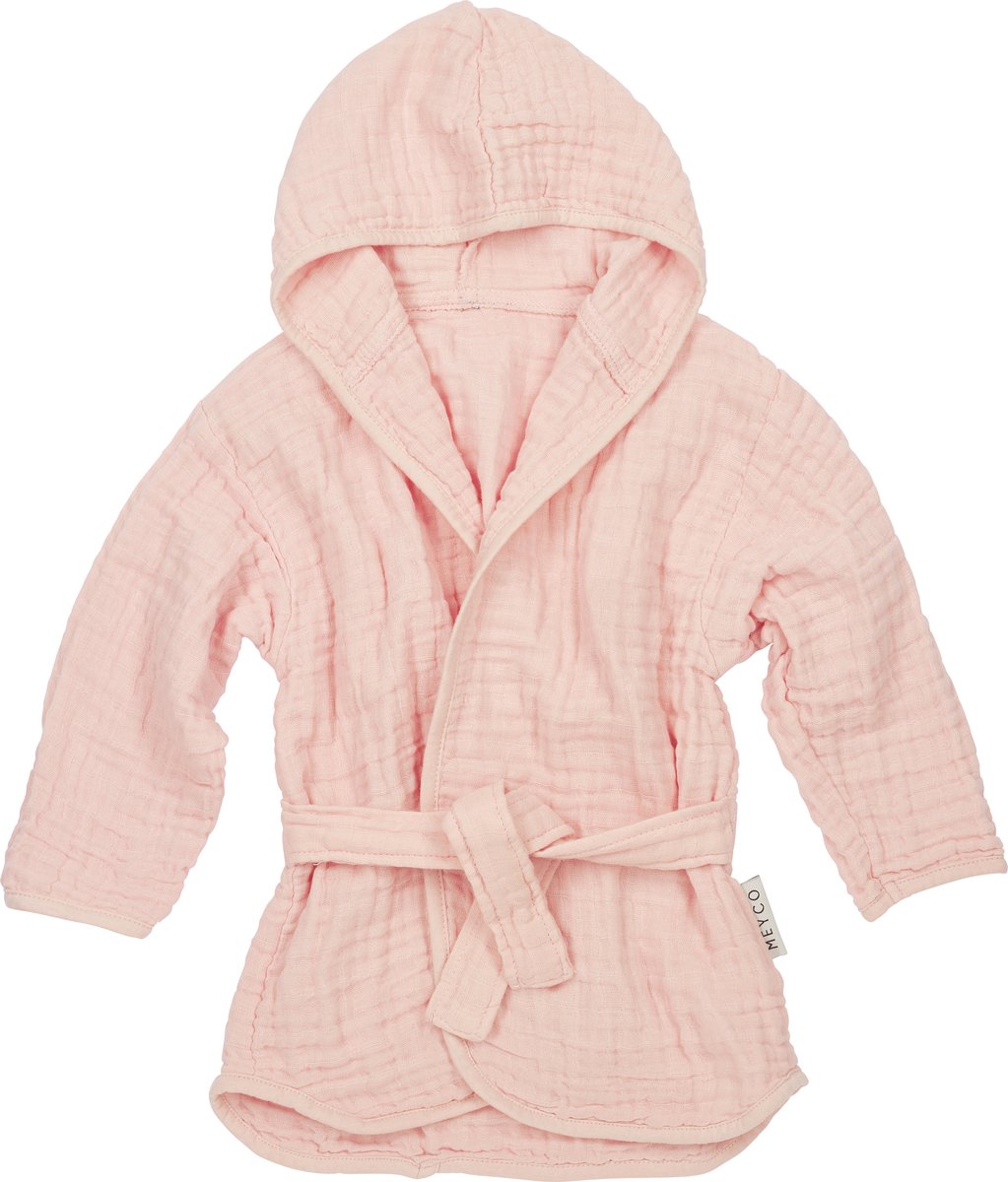Accappatoio Meyco baby uni - idrofilo prelavato - rosa tenue - 86 92