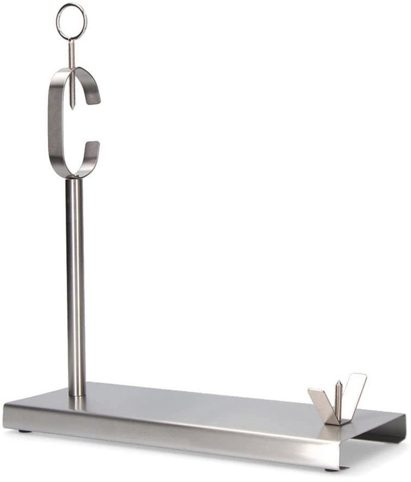 Merkloos sans marque roestvrijstalen hamstandaard (ondersteuning voor een gehele beenham) edm zilverkleurig metaal roestvrij staal aluminium 40 x 16,