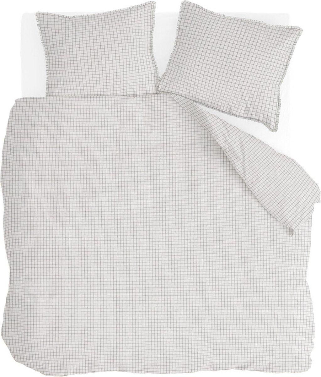Copripiumino Walra linee incrociate - 200x220 - 100% cotone (bci) - beige