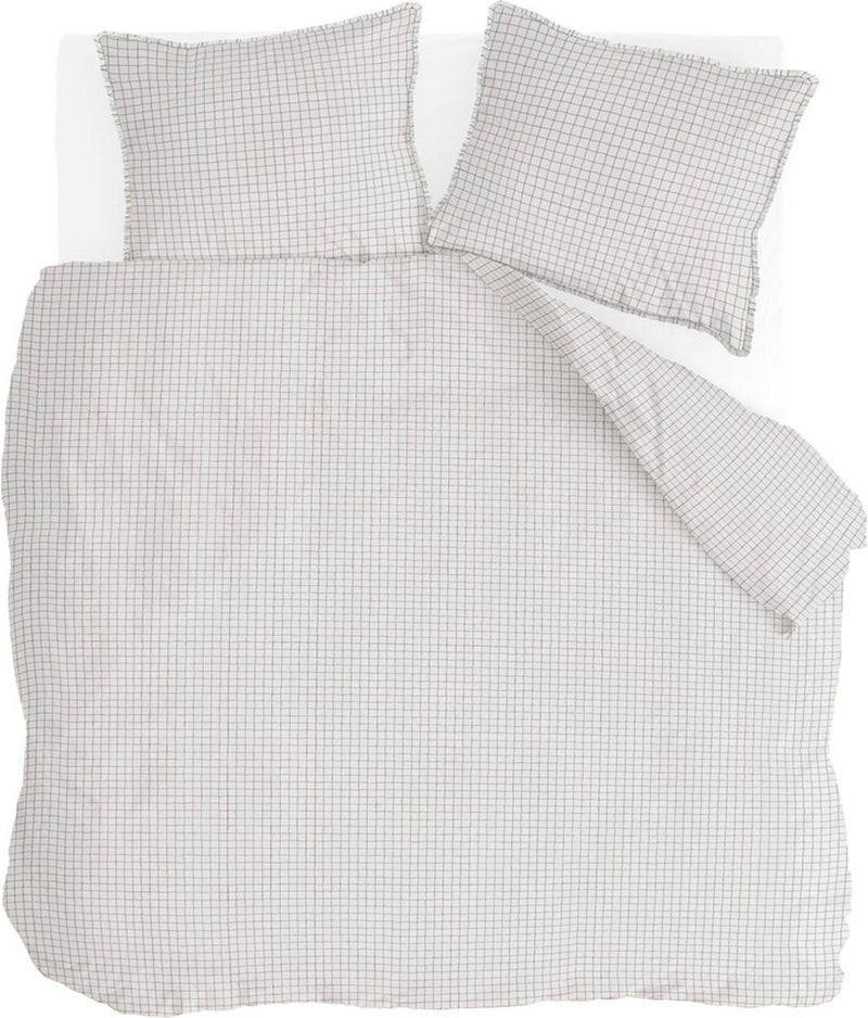Copripiumino Walra linee incrociate - 200x220 - 100% cotone (bci) - beige