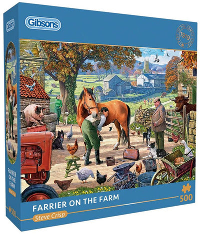 Gibsons - farrier on the farm (by steve crisp) - 500 pieces 48×34cm (w×h) - jigsaw puzzle for adults