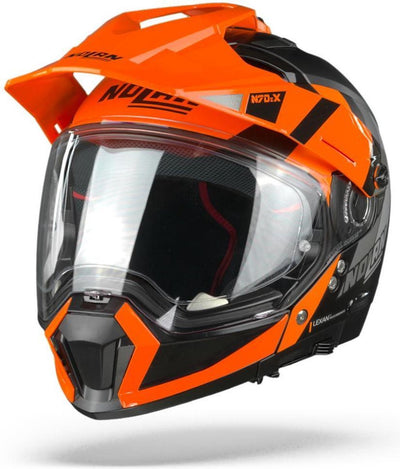 Casco Integrale Nolan N70-2 x Decurio 31 Flat Nero Arancio Bianco Antracite - Casco Moto - Taglia XL