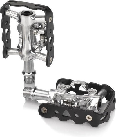 Xlc freestyle pd-s20 – fietspedalen mtb – klikbevestiging – 9 16 – aluminium – zwart
