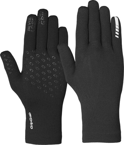 Gripgrab - guantes térmicos de punto impermeables para ciclismo guantes impermeables de punto para lluvia para bicicleta - negro - unisex - talla XL XXL