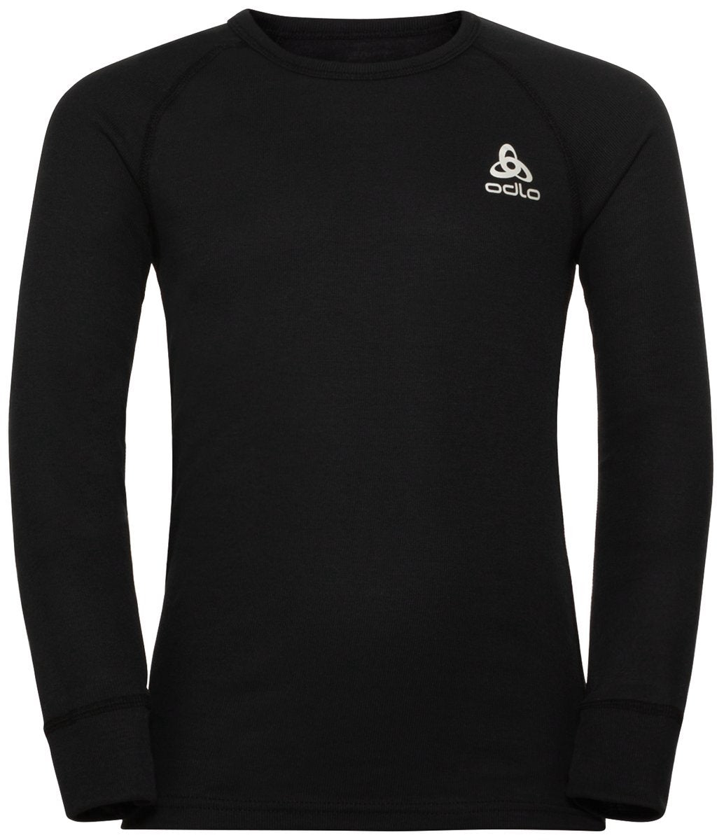 Odlo active warm lange mouwen thermoshirt kinderen - zwart - maat 152