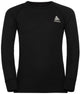 Odlo active warm lange mouwen thermoshirt kinderen - zwart - maat 152