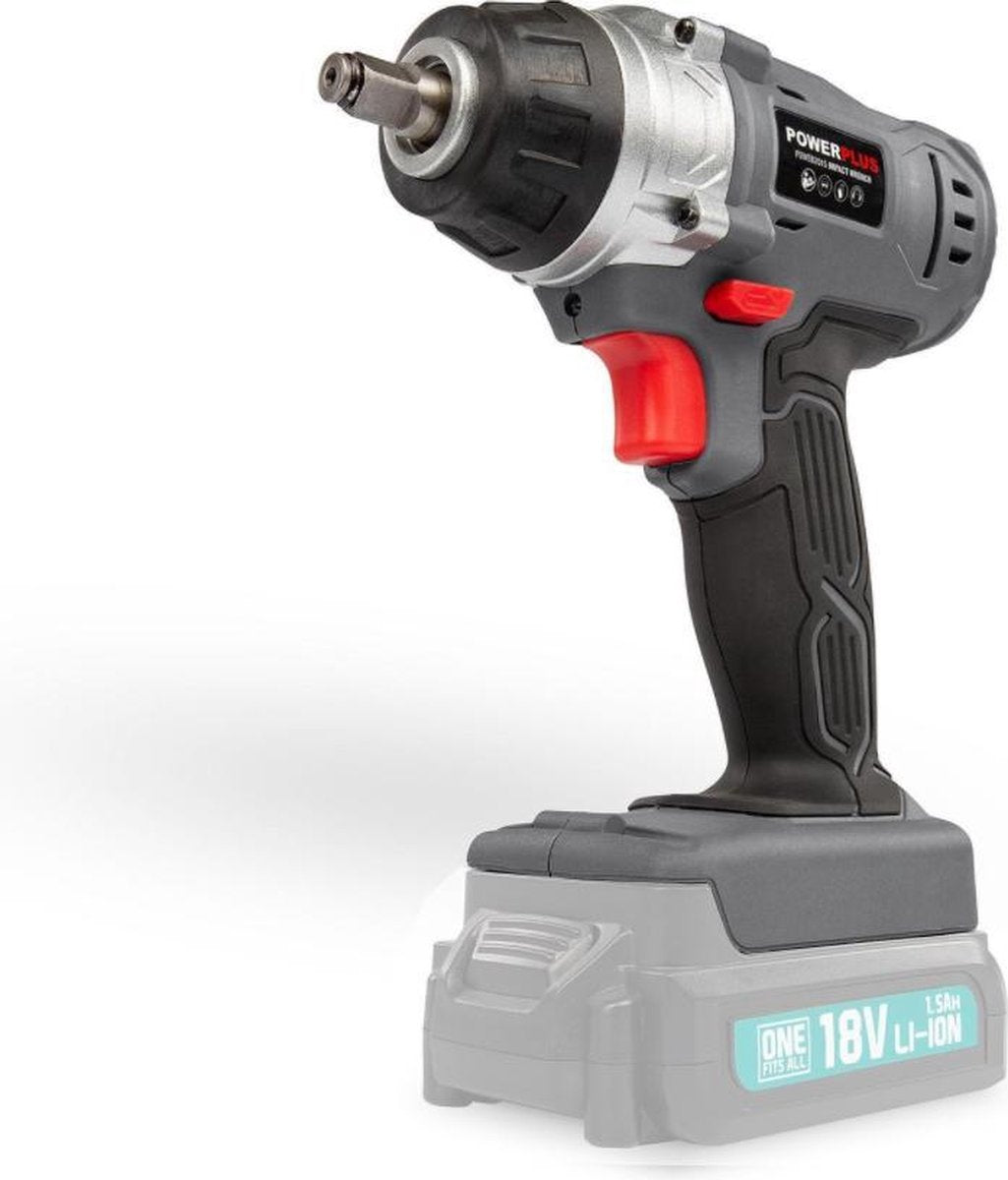 Powerplus poweb2015 accu slagmoersleutel - 18v - 160nm - incl. ledlicht - excl. accu en lader